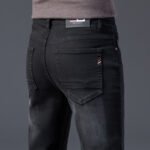 Pantaloni lunghi da uomo 2025 Jeans elasticizzato primavera e autunno casual pantaloni lunghi lisci da uomo in seta di ghiaccio sottile estate - immagine 7